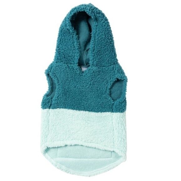 🐶 Meduim 🐶 New Justice Pet Polyester Sherpa Dog Hoodie, Turquoise - Picture 7 of 14